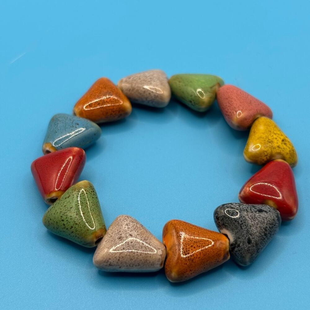 Vibrant‎ Multicolor Ceramic Bead Bracelet